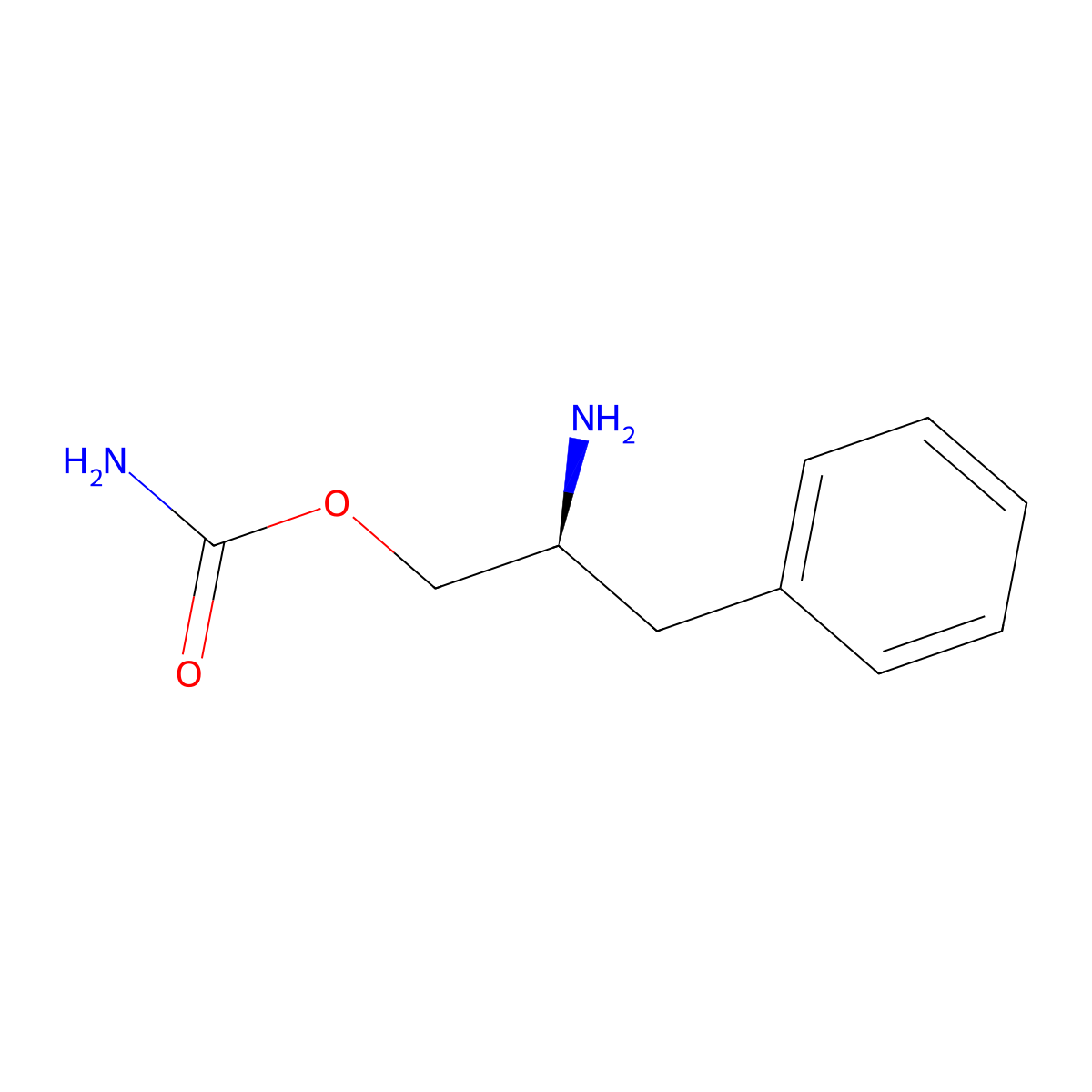 (S)-2-amino-3-phenylpropyl carbamate molecular structure, CAS 178429-63-5