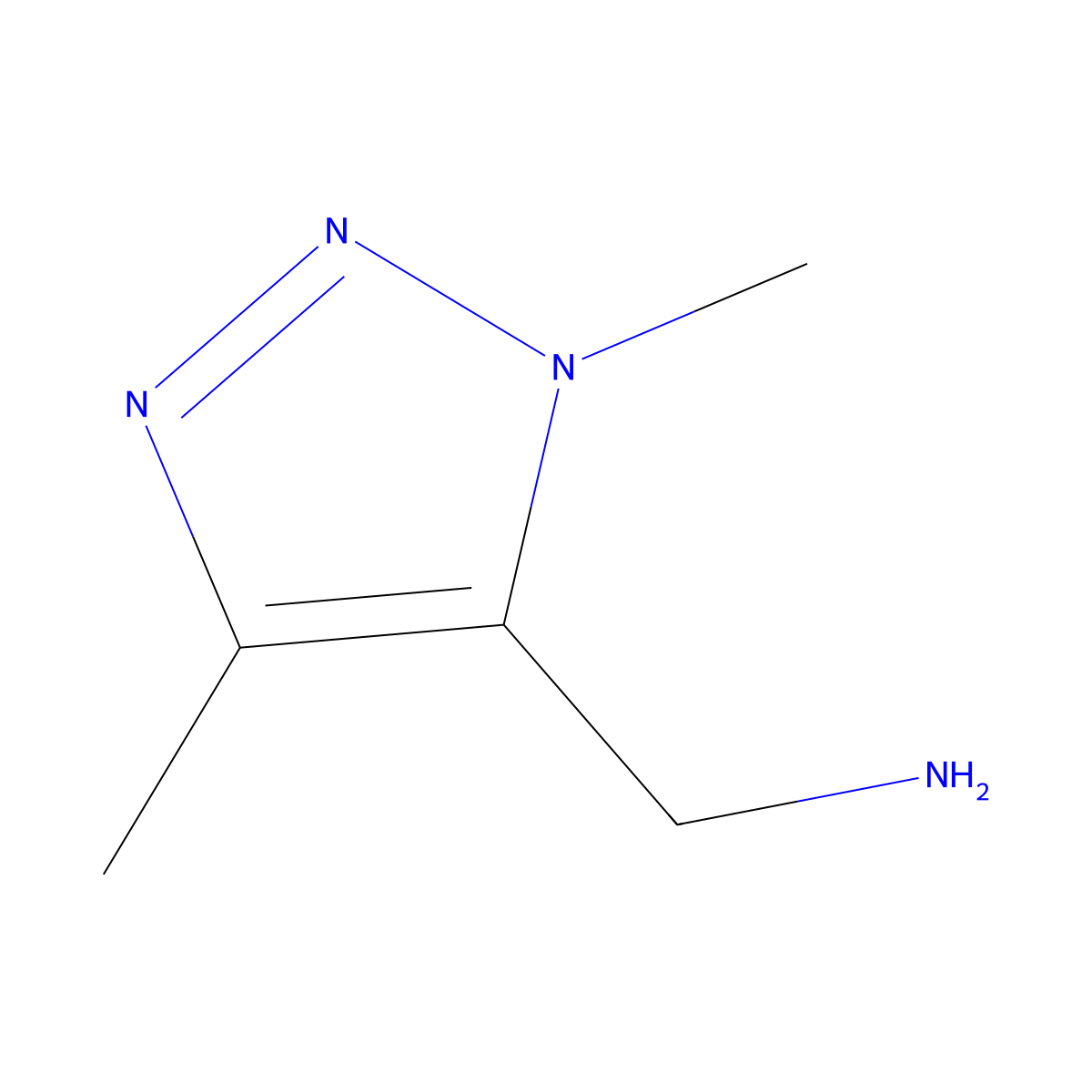 1-(1,4-dimethyl-1H-1,2,3-triazol-5-yl)methanamine molecular structure, CAS 1784290-28-3