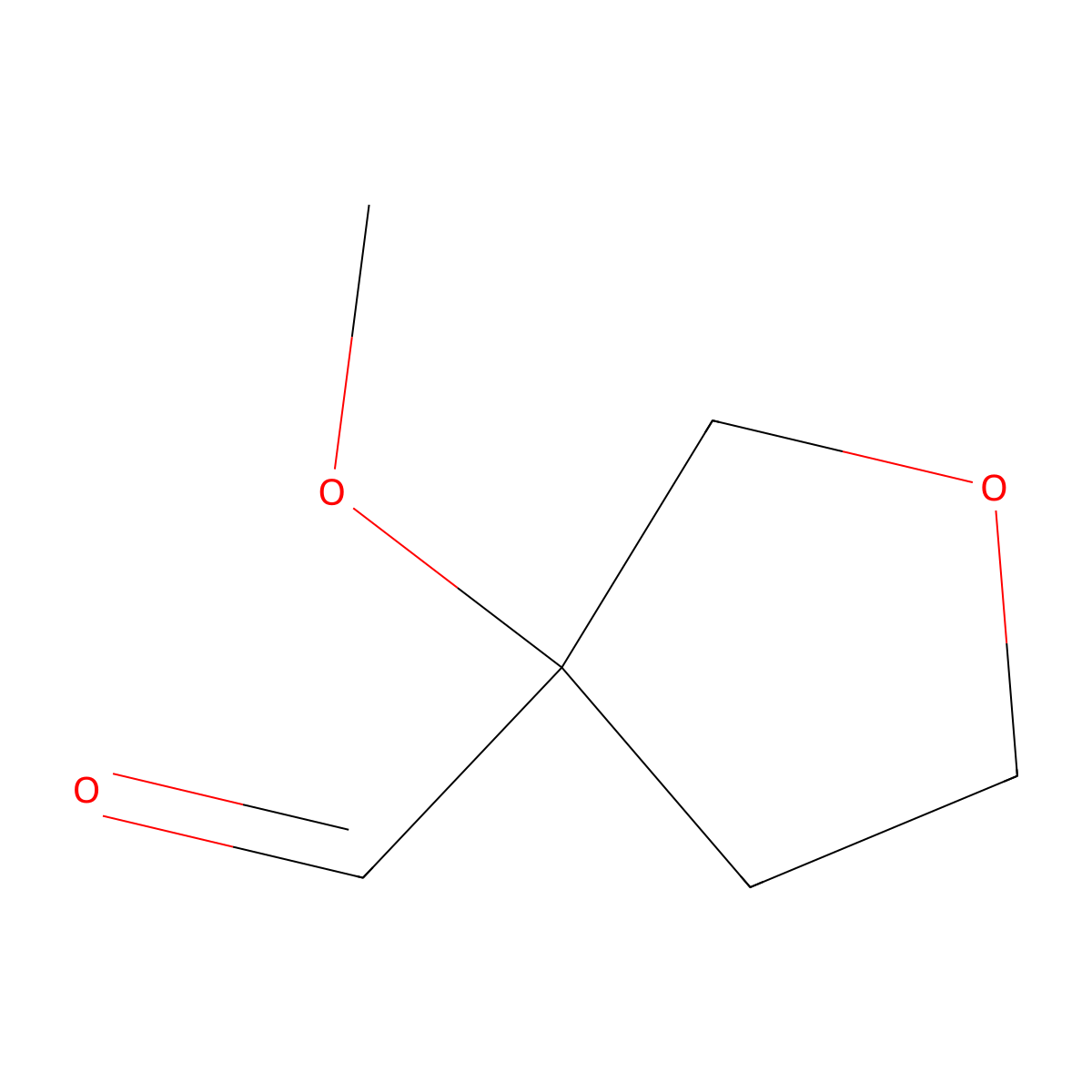 3-Methoxyoxolane-3-carbaldehyde molecular structure, CAS 1784292-25-6