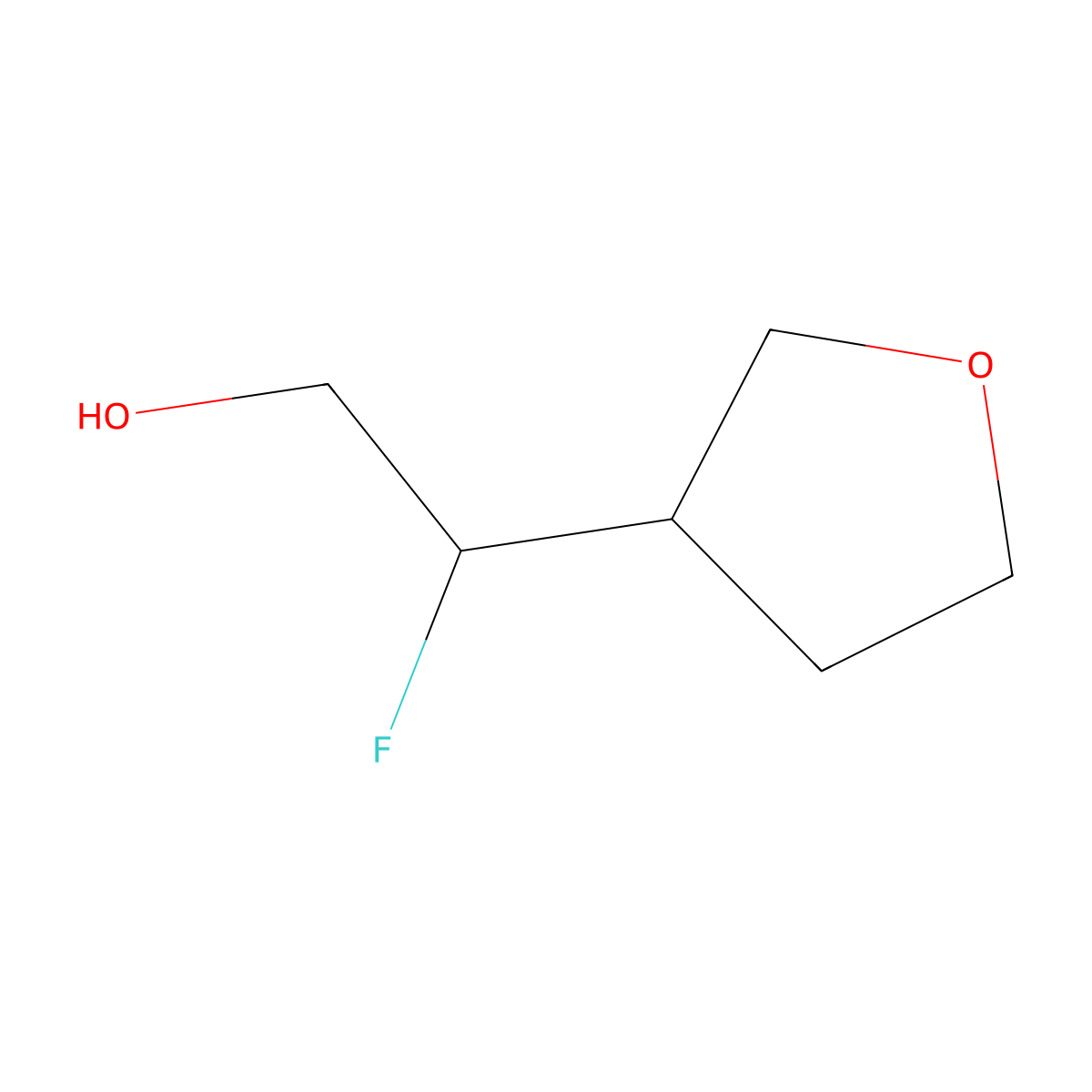2-Fluoro-2-(oxolan-3-yl)ethan-1-ol molecular structure, CAS 1784294-55-8