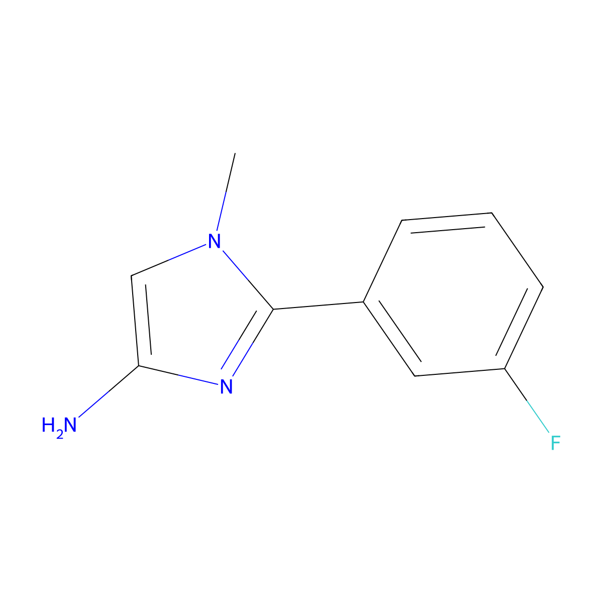 2-(3-fluorophenyl)-1-methyl-1H-imidazol-4-amine molecular structure, CAS 1784294-62-7