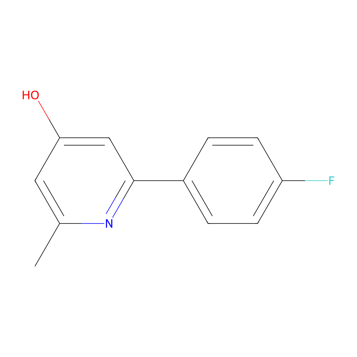 2-(4-Fluorophenyl)-6-methylpyridin-4(1H)-one molecular structure, CAS 178430-08-5
