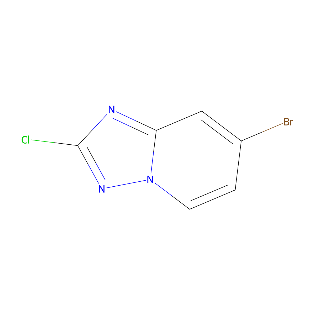 7-Bromo-2-chloro-[1,2,4]triazolo[1,5-a]pyridine molecular structure, CAS 1784300-41-9