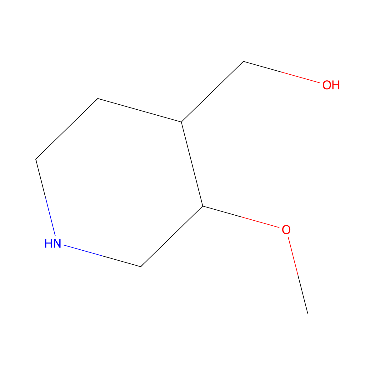 (3-Methoxypiperidin-4-yl)methanol molecular structure, CAS 1784301-73-0
