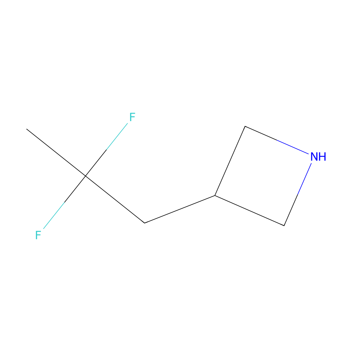 3-(2,2-Difluoropropyl)azetidine molecular structure, CAS 1784302-92-6