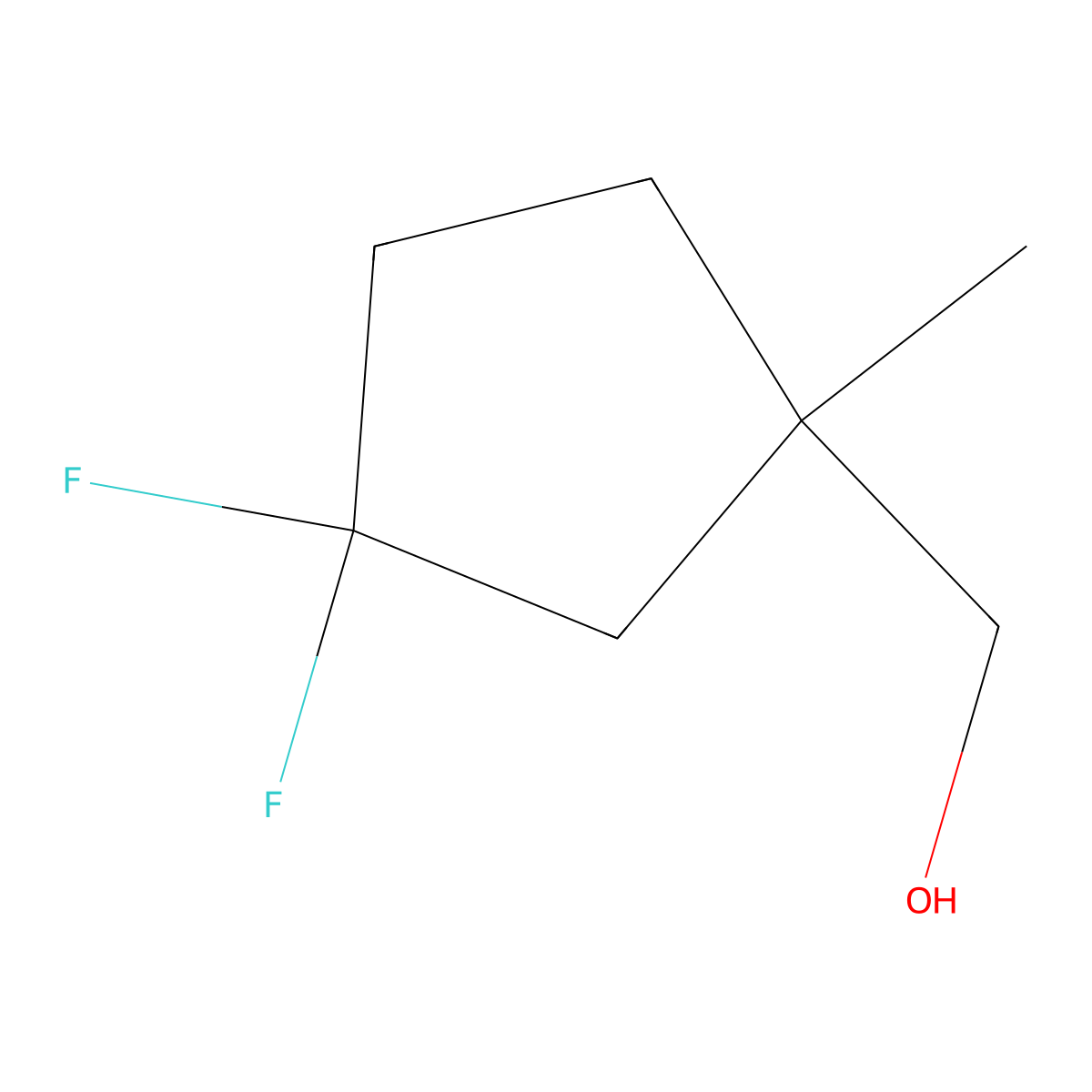 (3,3-Difluoro-1-methylcyclopentyl)methanol molecular structure, CAS 1784302-95-9