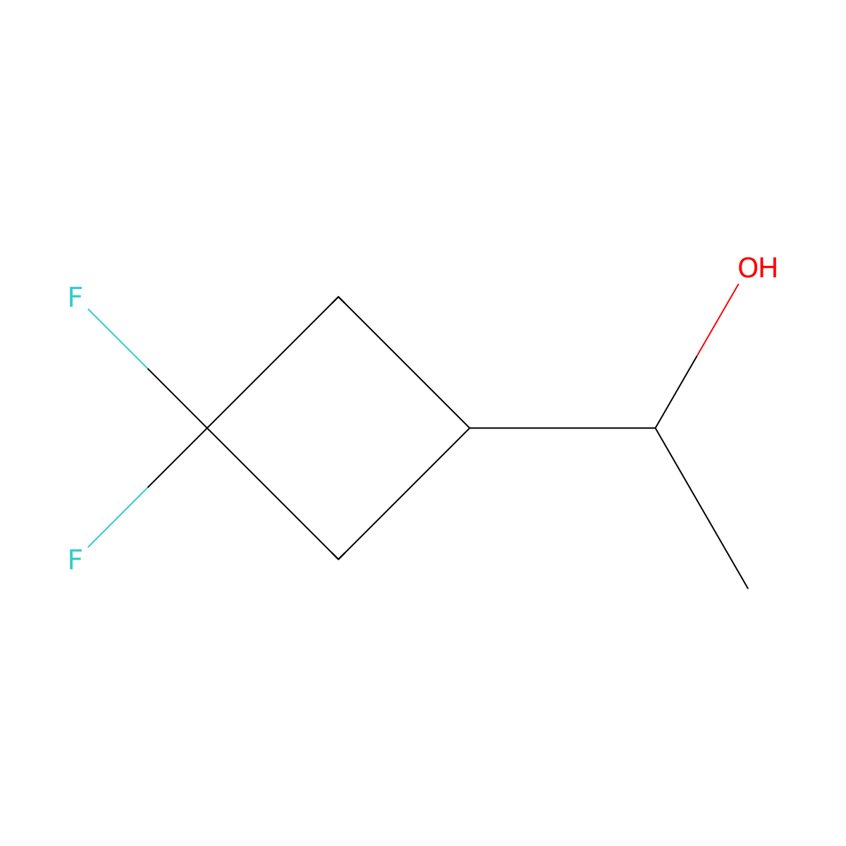 1-(3,3-Difluorocyclobutyl)ethan-1-ol molecular structure, CAS 1784303-38-3