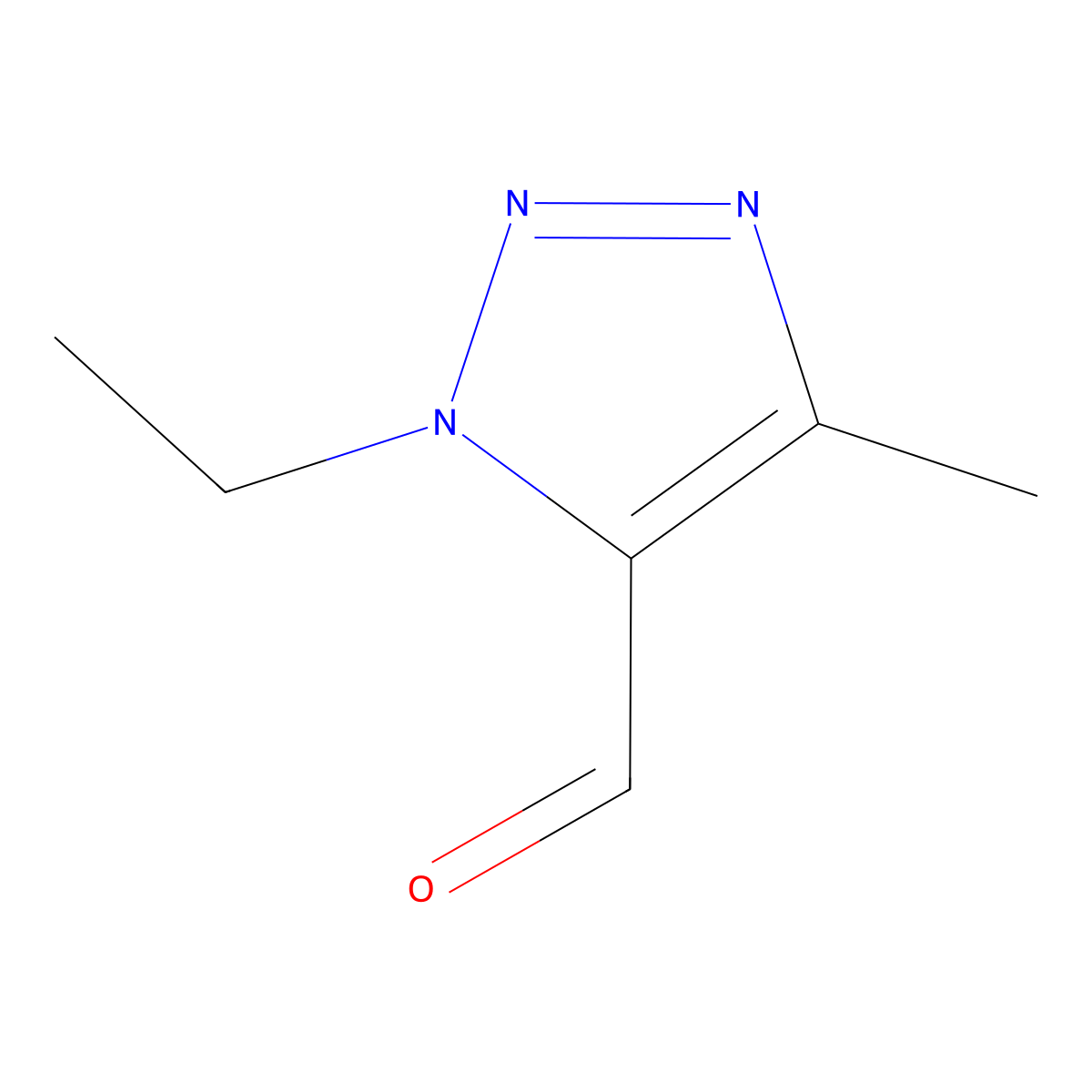 1-ethyl-4-methyl-1H-1,2,3-triazole-5-carbaldehyde molecular structure, CAS 1784304-10-4