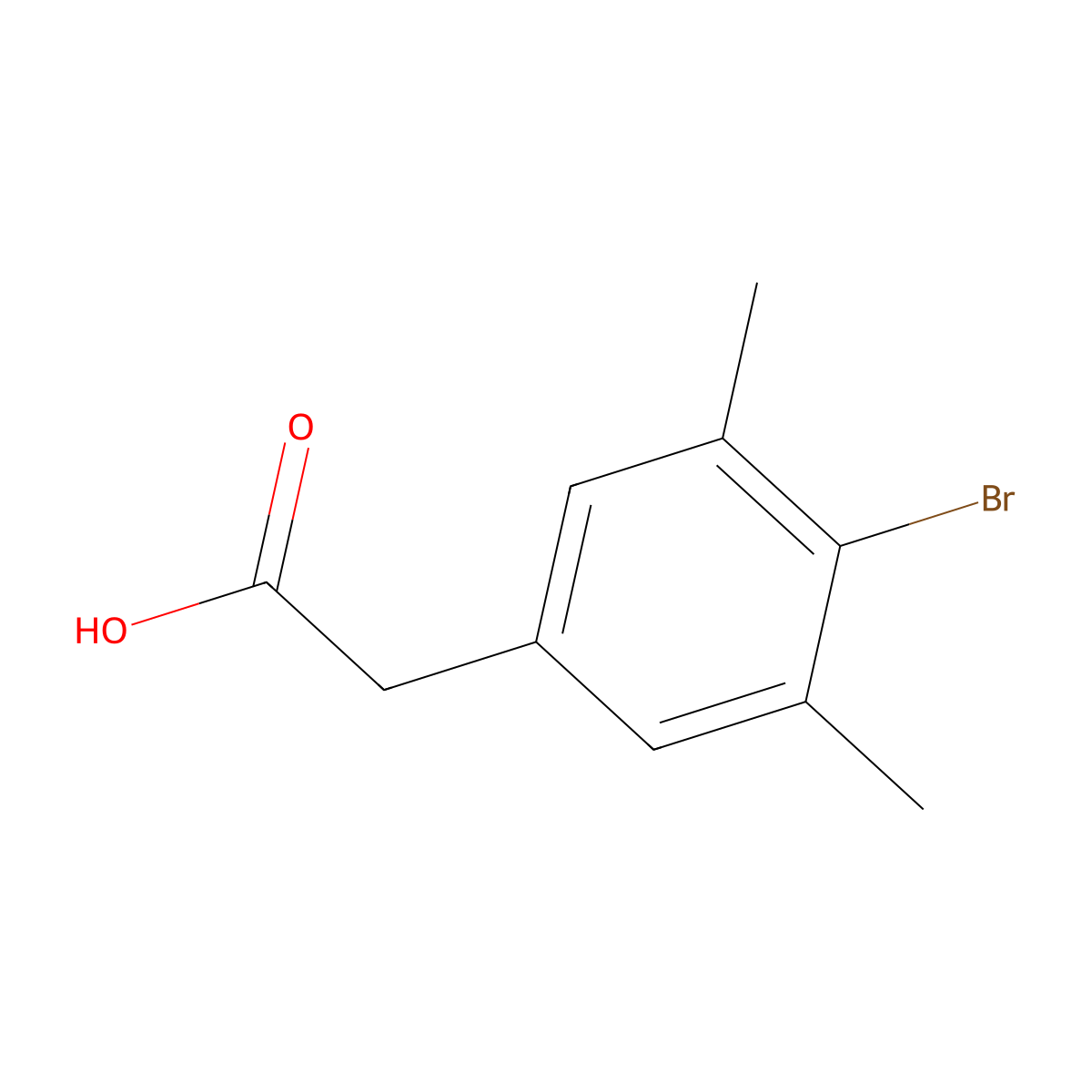 2-(4-Bromo-3,5-dimethylphenyl)acetic acid molecular structure, CAS 1784304-63-7