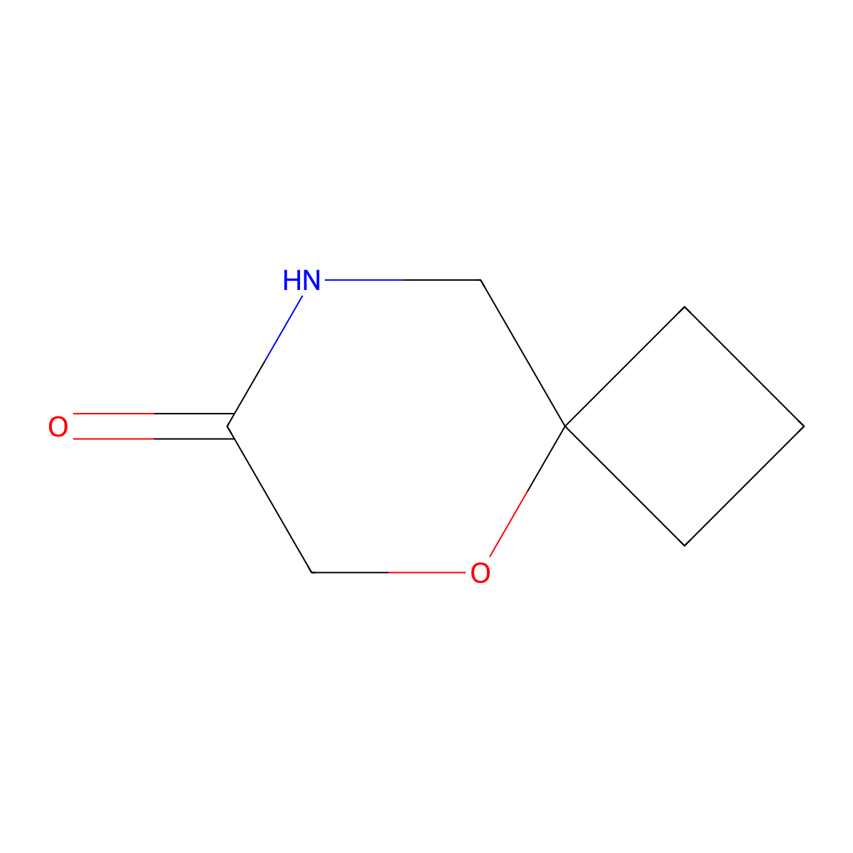 5-Oxa-8-azaspiro[3.5]nonan-7-one molecular structure, CAS 1784305-29-8