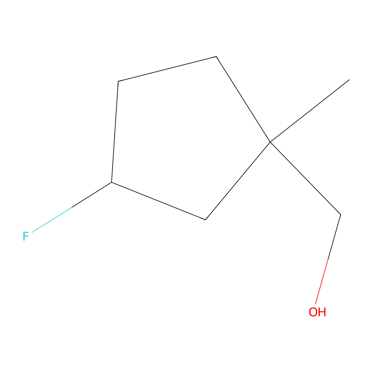 (3-Fluoro-1-methylcyclopentyl)methanol molecular structure, CAS 1784307-78-3