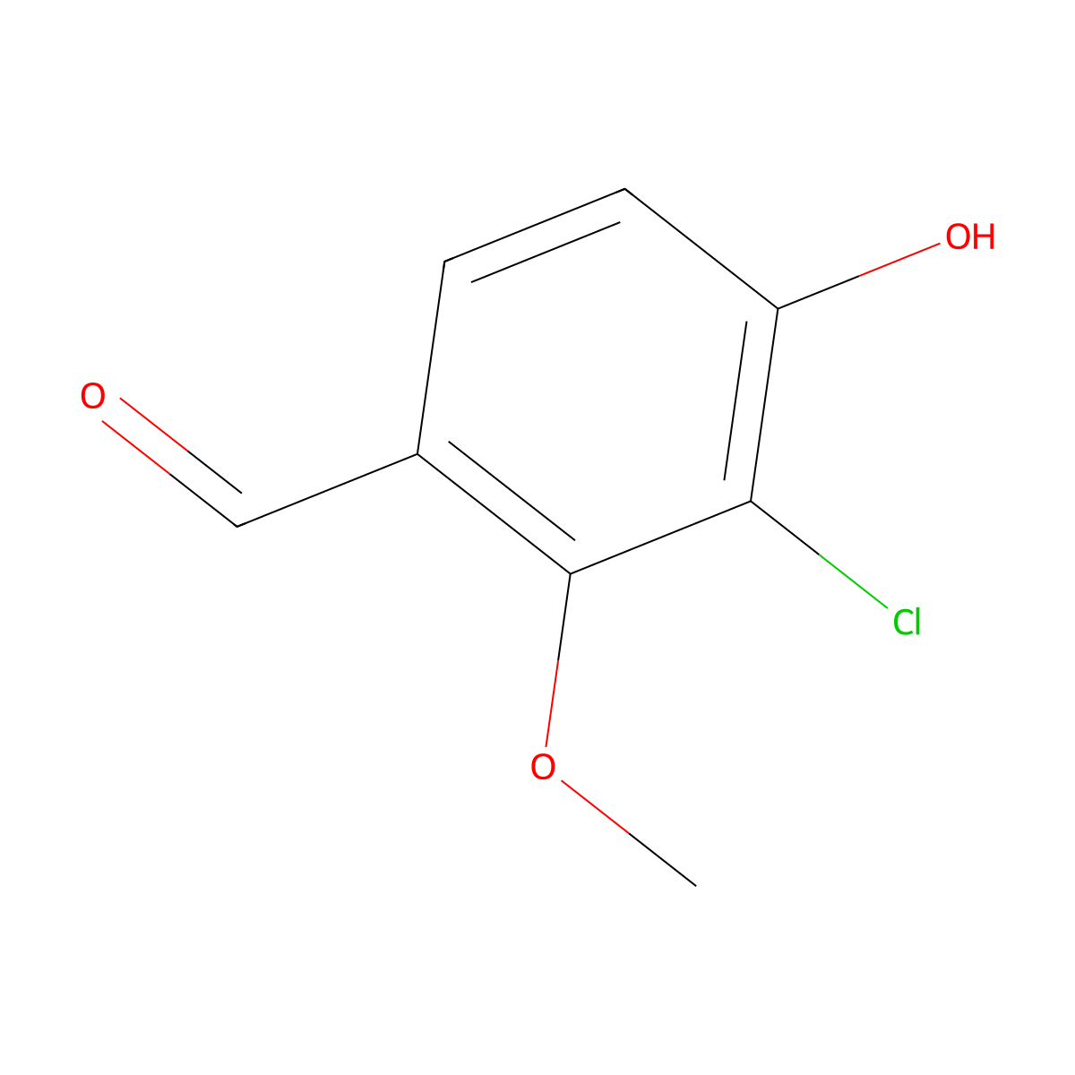 3-Chloro-4-hydroxy-2-methoxybenzaldehyde molecular structure, CAS 1784308-69-5