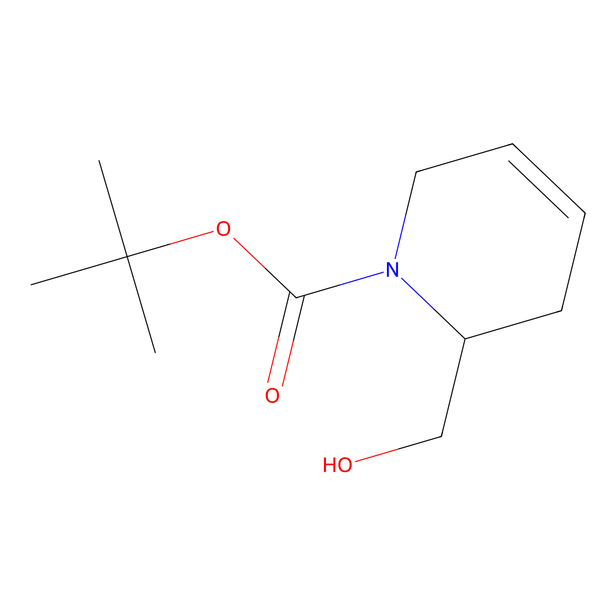 Tert-butyl 2-(hydroxymethyl)-3,6-dihydro-2H-pyridine-1-carboxylate molecular structure, CAS 1784308-81-1
