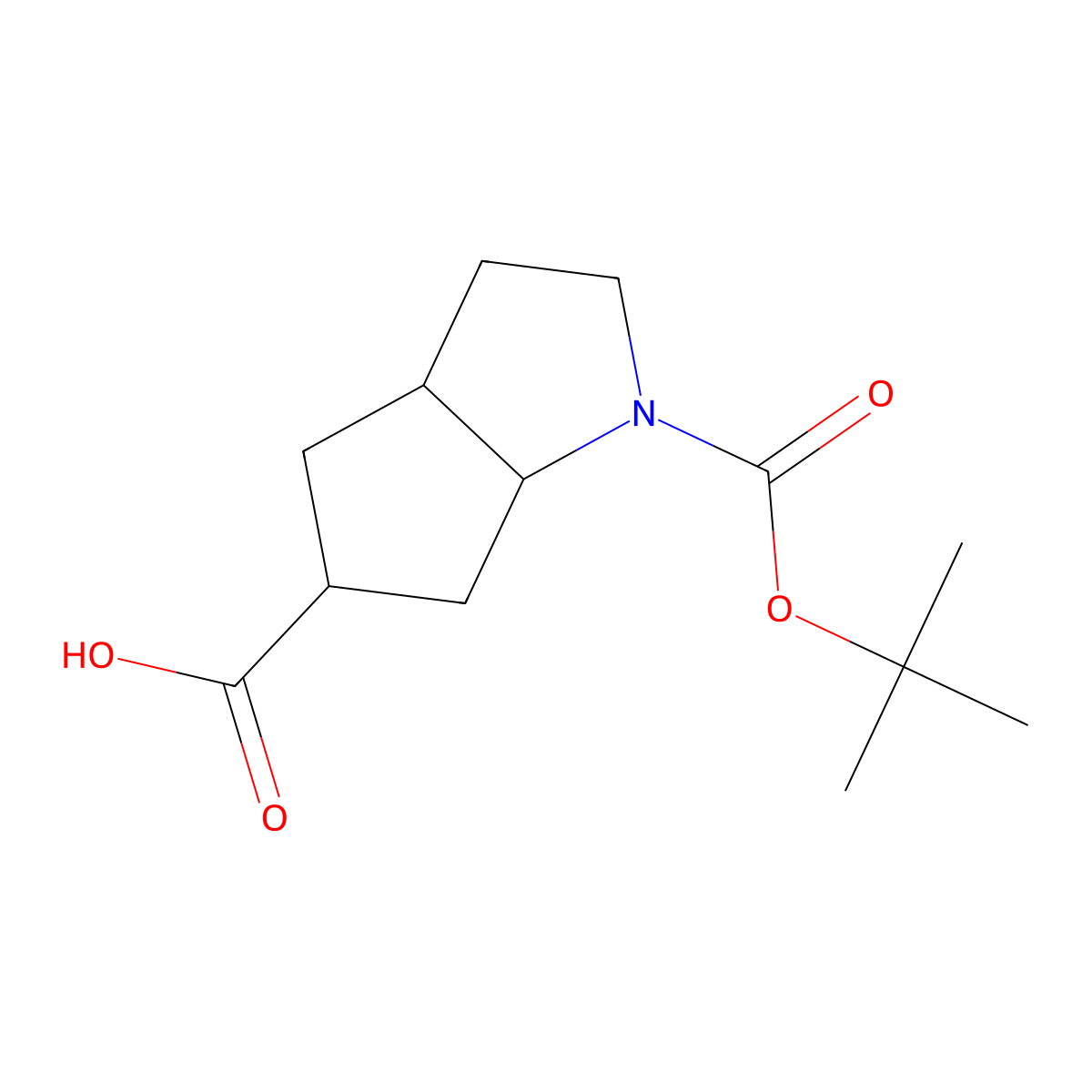 1-(tert-Butoxycarbonyl)octahydrocyclopenta[b]pyrrole-5-carboxylic acid molecular structure, CAS 1784313-63-8