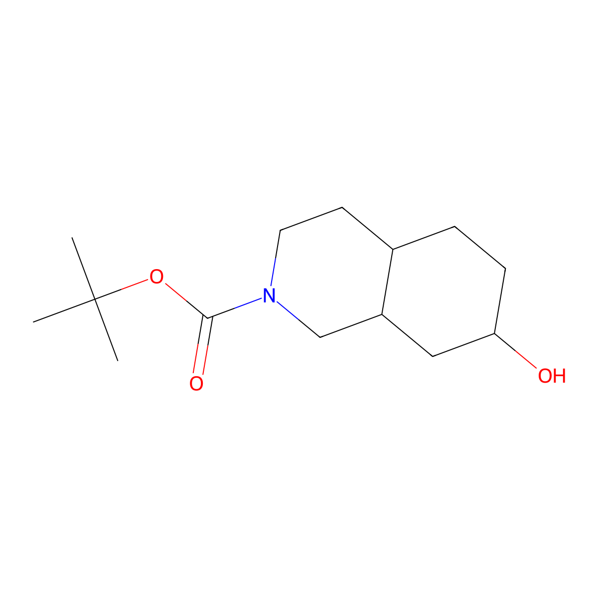 Tert-butyl 7-hydroxy-decahydroisoquinoline-2-carboxylate molecular structure, CAS 1784313-72-9