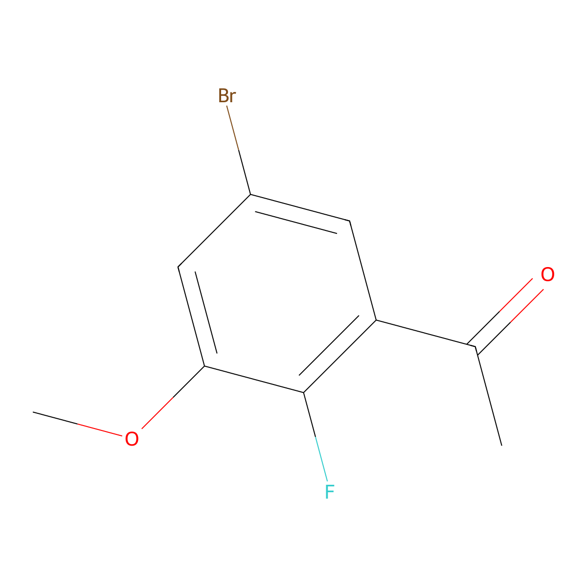 1-(5-Bromo-2-fluoro-3-methoxyphenyl)ethanone molecular structure, CAS 1784314-33-5