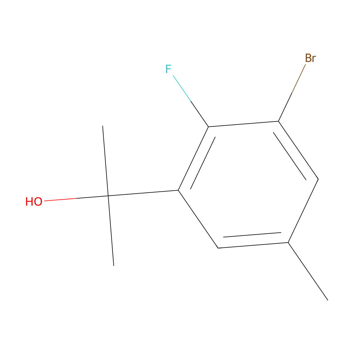 2-(3-Bromo-2-fluoro-5-methylphenyl)propan-2-ol molecular structure, CAS 1784315-14-5