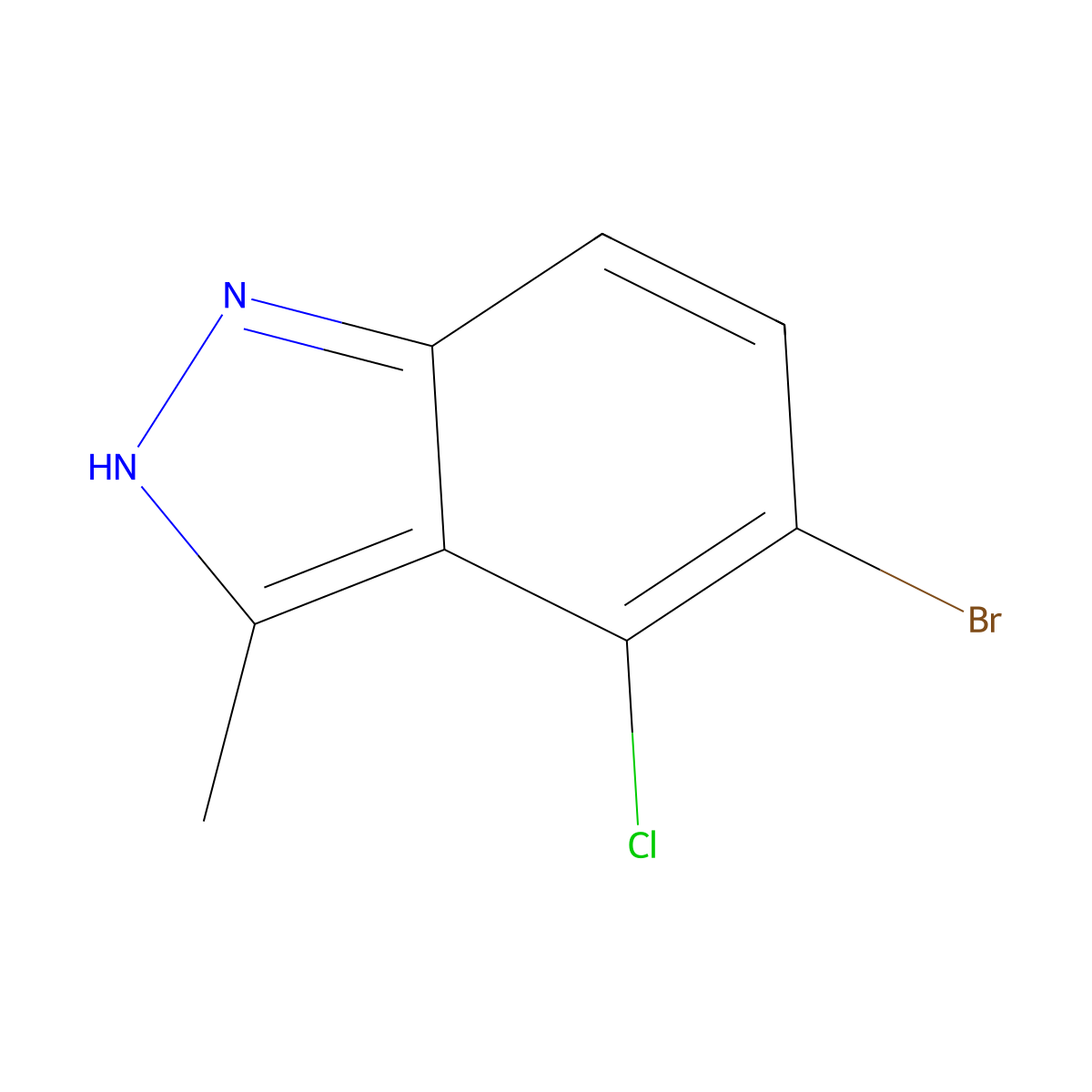 5-bromo-4-chloro-3-methyl-1H-indazole molecular structure, CAS 1784317-17-4