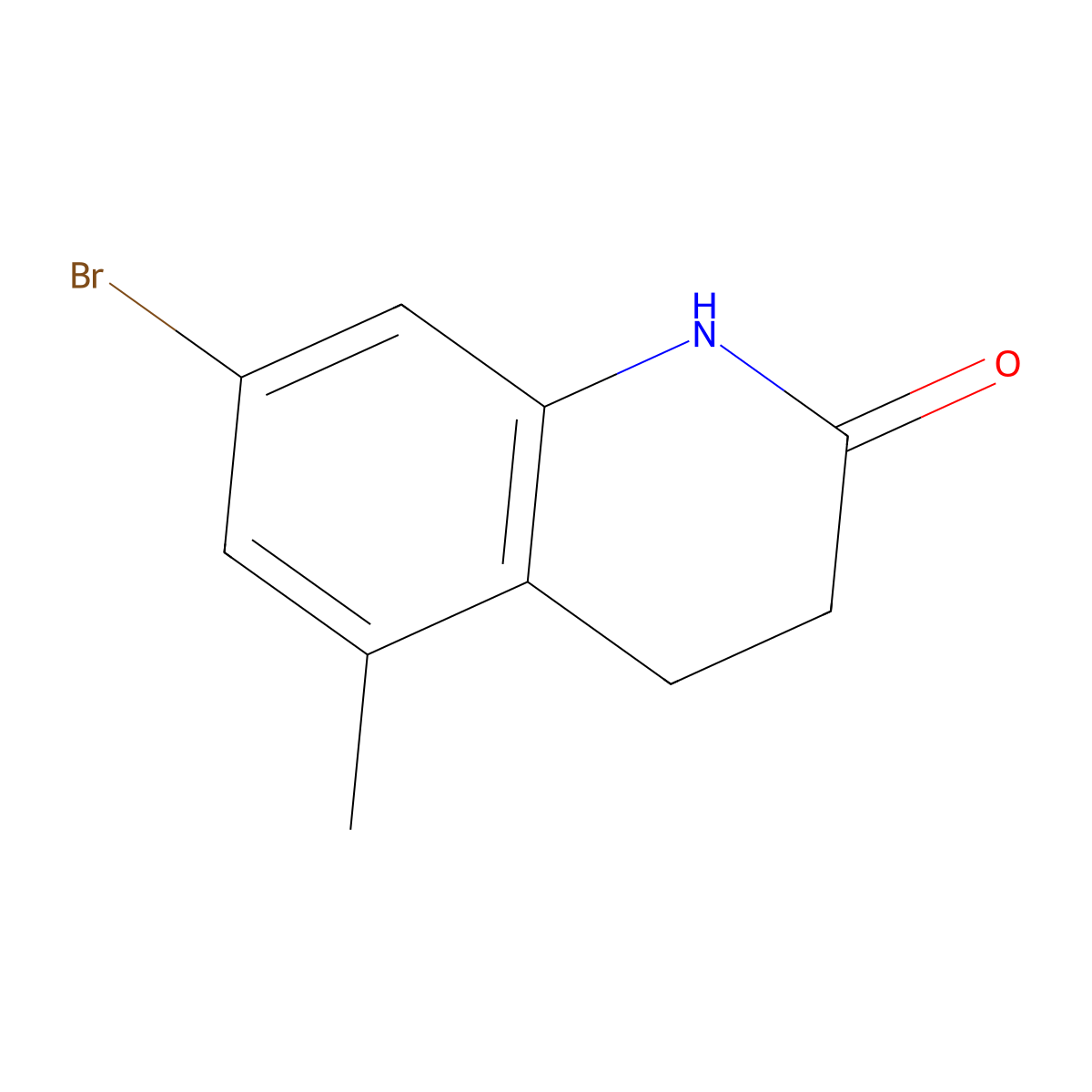 7-Bromo-5-methyl-1,2,3,4-tetrahydroquinolin-2-one molecular structure, CAS 1784317-49-2