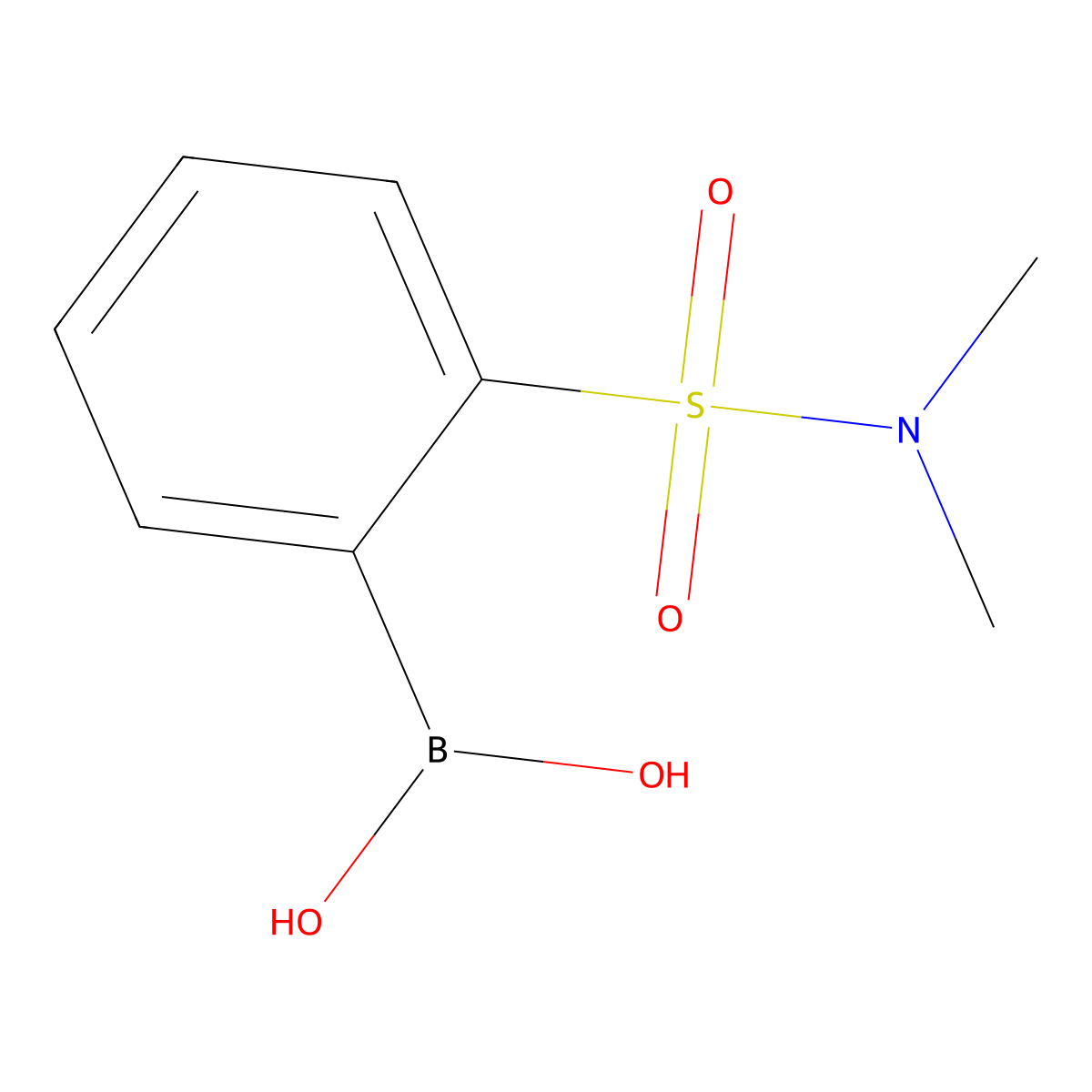 2-(N,N-dimethylsulphamoyl)benzeneboronic acid molecular structure, CAS 178432-25-2
