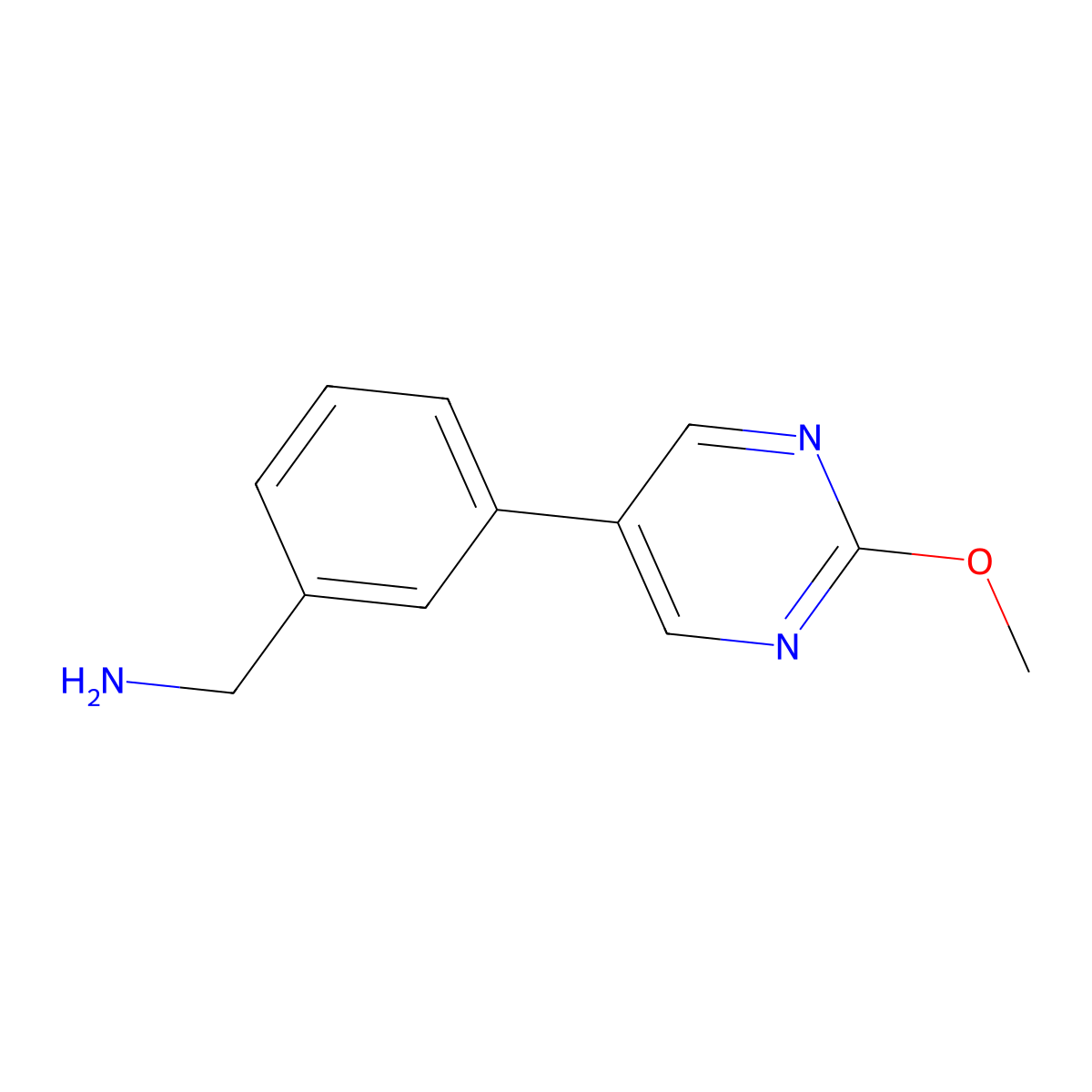 [3-(2-Methoxypyrimidin-5-yl)phenyl]methanamine molecular structure, CAS 1784322-49-1