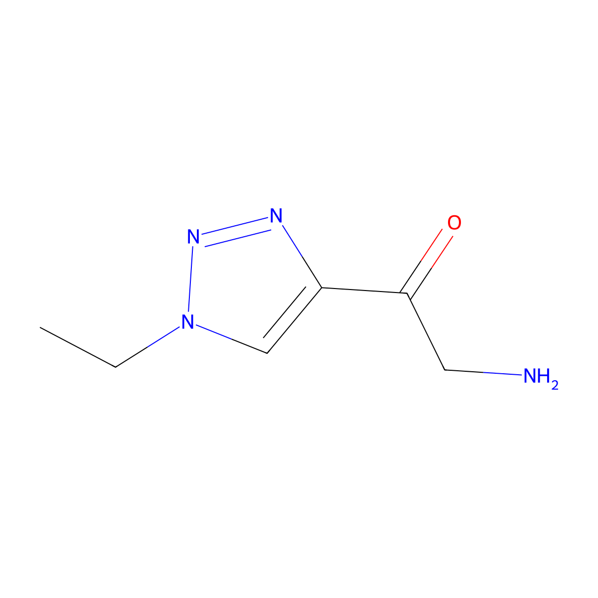 2-Amino-1-(1-ethyl-1H-1,2,3-triazol-4-yl)ethan-1-one molecular structure, CAS 1784323-33-6