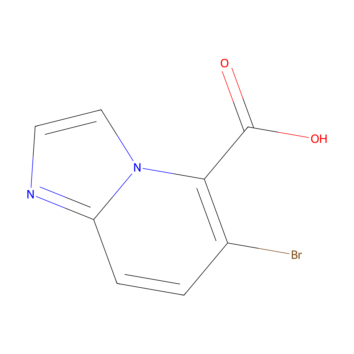 6-Bromoimidazo[1,2-a]pyridine-5-carboxylic acid molecular structure, CAS 1784326-15-3