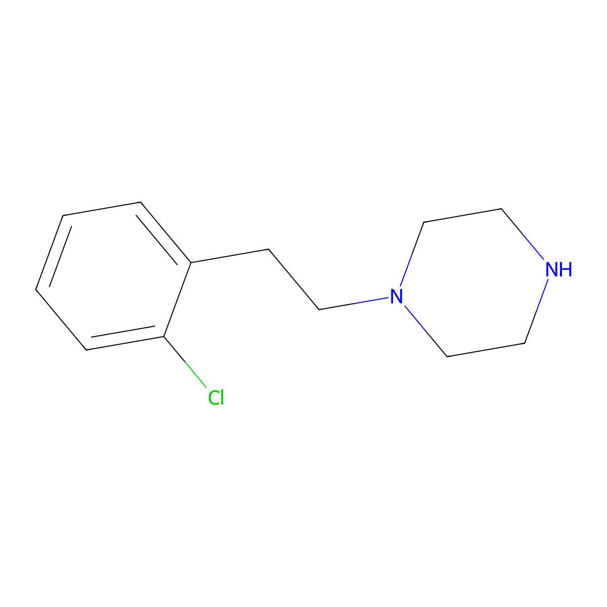 1-[2-(2-Chlorophenyl)ethyl]piperazine molecular structure, CAS 178433-83-5