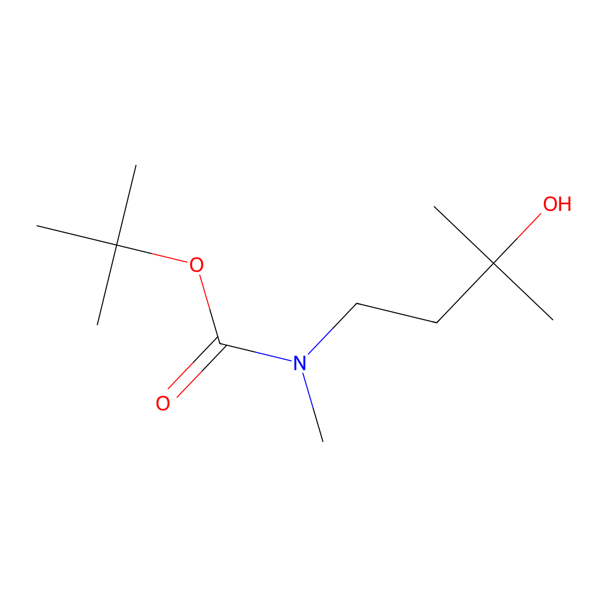 tert-butyl N-(3-hydroxy-3-methylbutyl)-N-methylcarbamate molecular structure, CAS 1784331-30-1