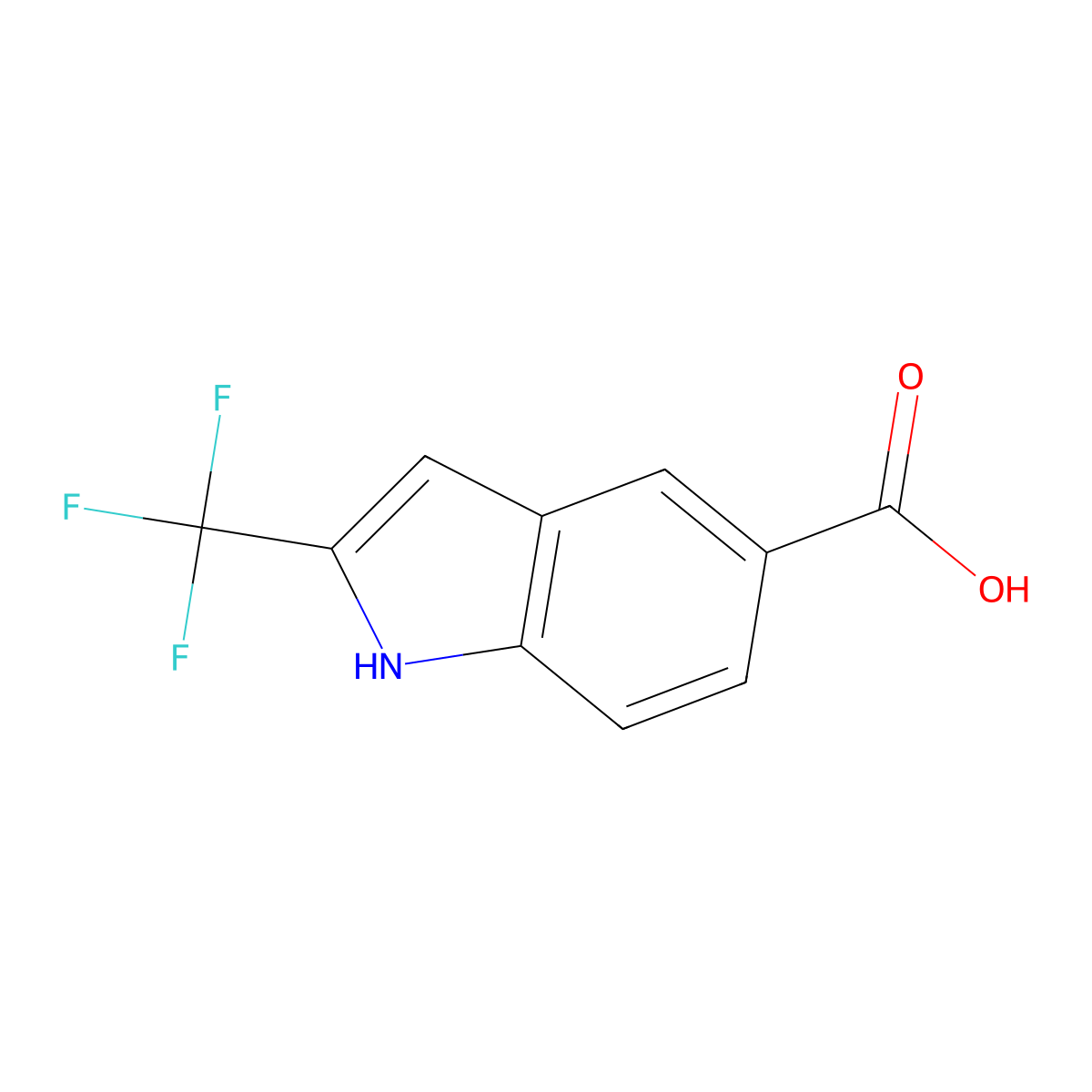 2-(Trifluoromethyl)-1H-indole-5-carboxylic acid molecular structure, CAS 1784332-77-9