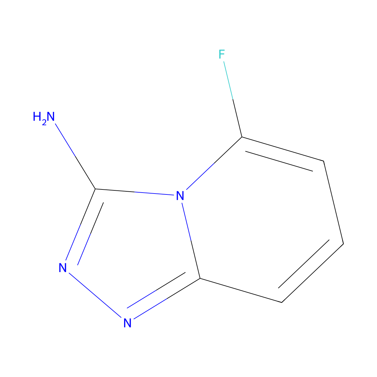 5-Fluoro-(1,2,4)triazolo(4,3-a)pyridin-3-amine molecular structure, CAS 1784339-39-4