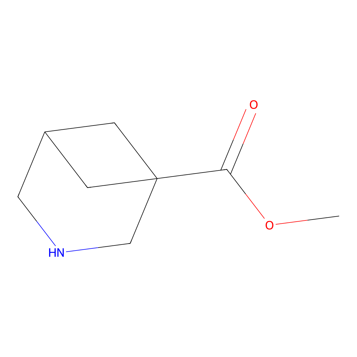 Methyl 3-azabicyclo[3.1.1]heptane-1-carboxylate molecular structure, CAS 1784340-29-9