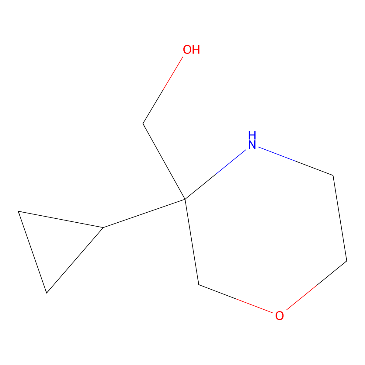 (3-Cyclopropylmorpholin-3-yl)methanol molecular structure, CAS 1784341-84-9