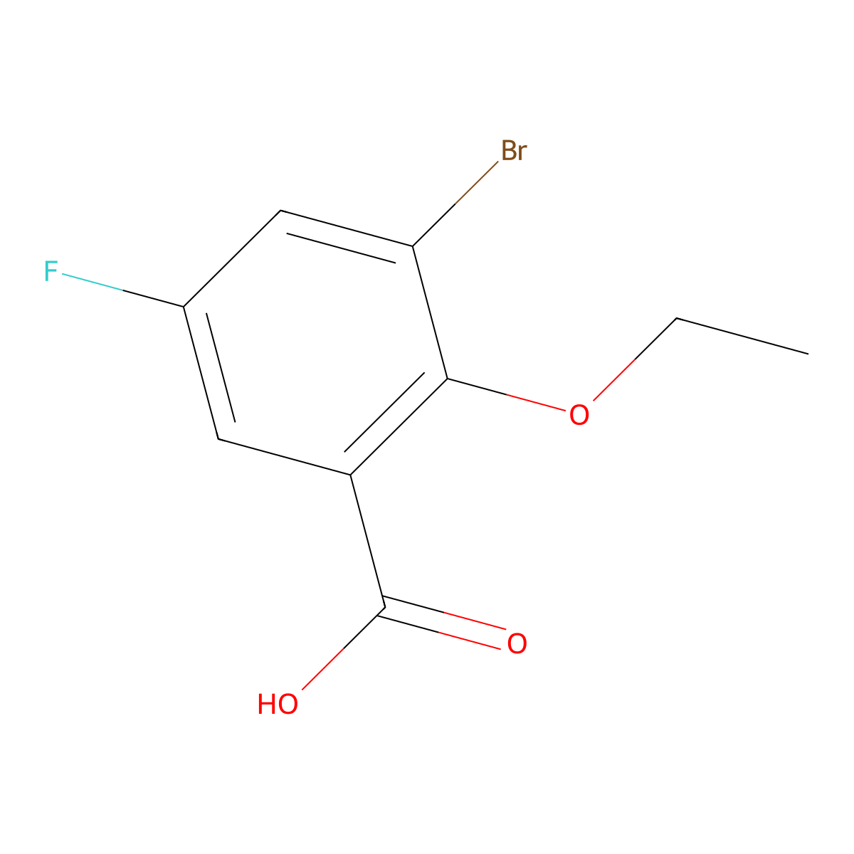 3-Bromo-2-ethoxy-5-fluorobenzoic acid molecular structure, CAS 1784348-40-8