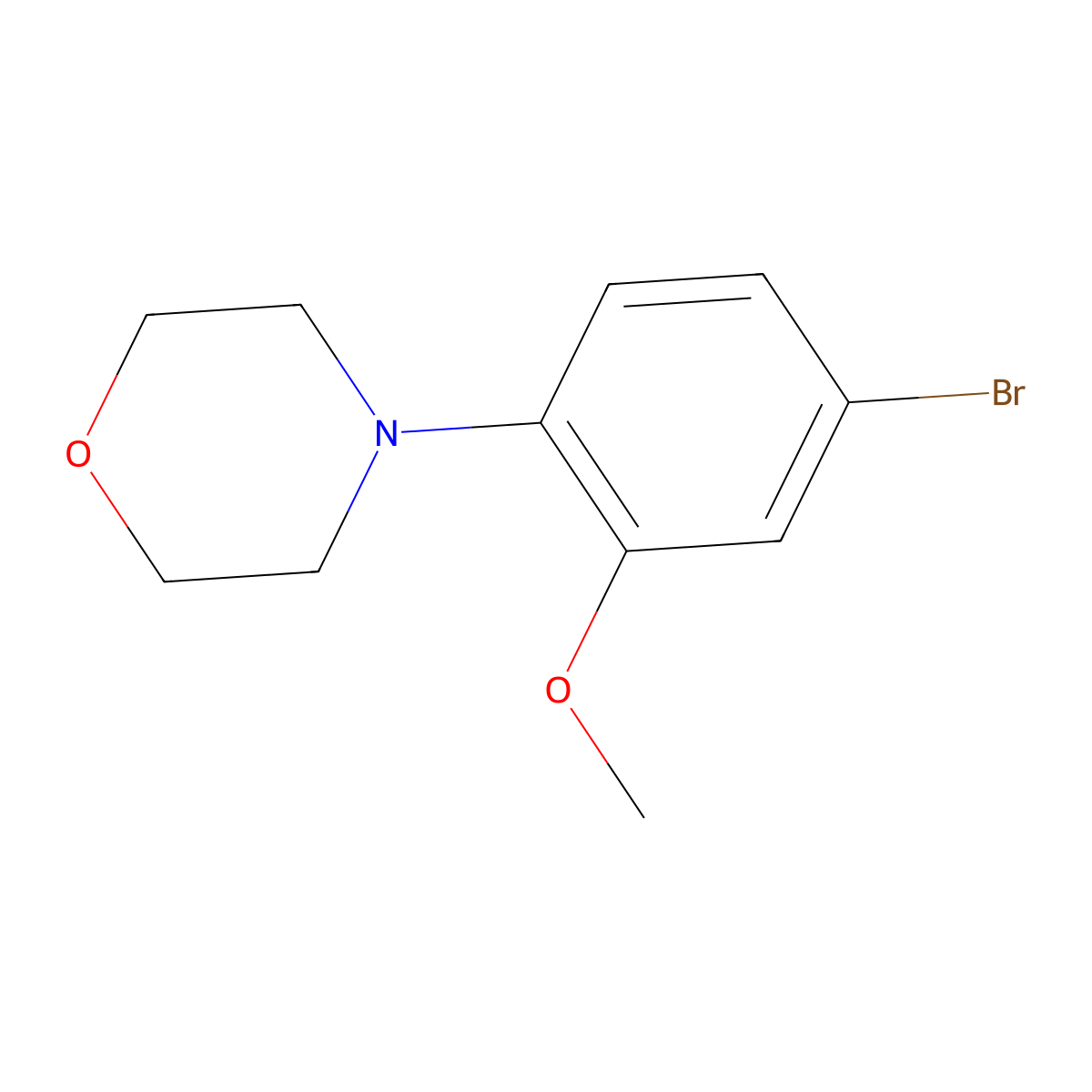 4-(4-Bromo-2-methoxyphenyl)morpholine molecular structure, CAS 1784354-30-8
