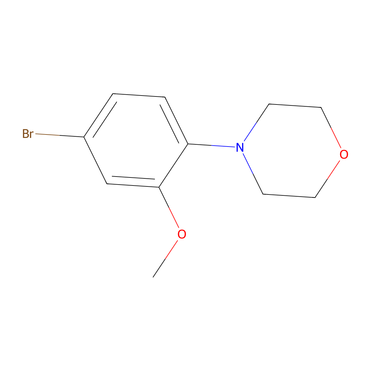 4-(4-Bromo-2-methoxyphenyl)morpholine molecular structure, CAS 1784354-30-8
