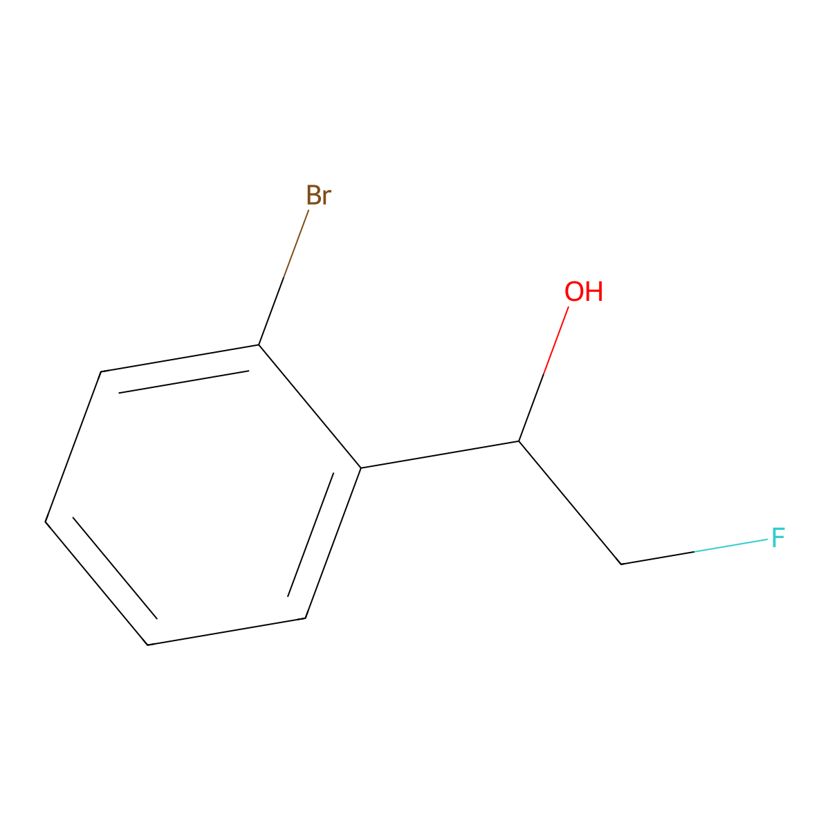 1-(2-Bromophenyl)-2-fluoroethan-1-ol molecular structure, CAS 1784354-68-2