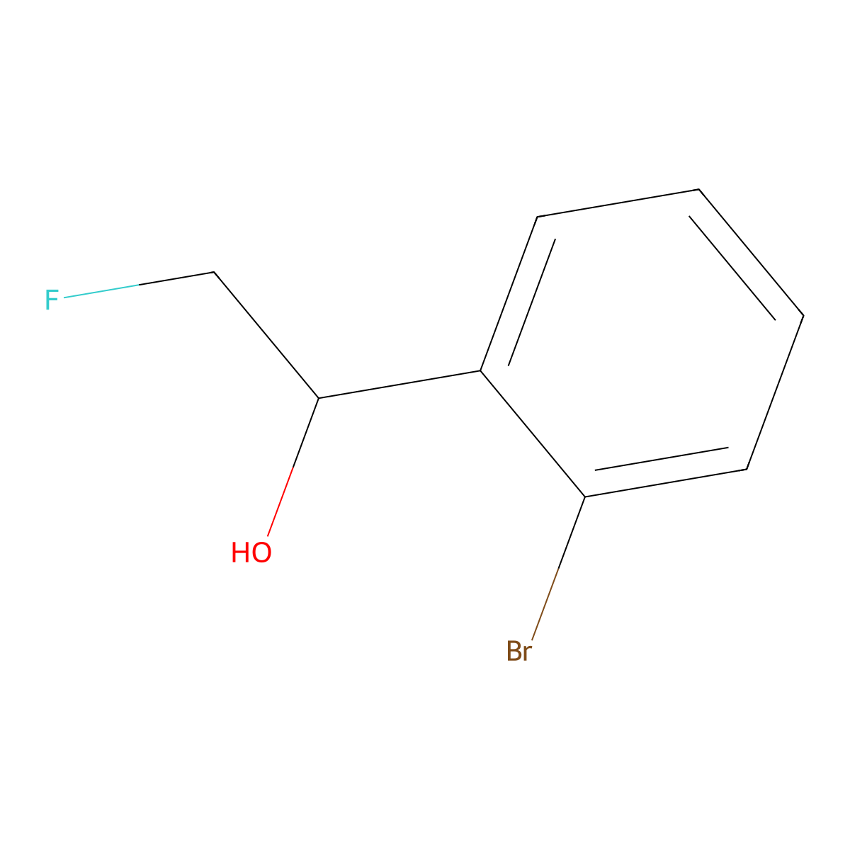1-(2-Bromophenyl)-2-fluoroethan-1-ol molecular structure, CAS 1784354-68-2