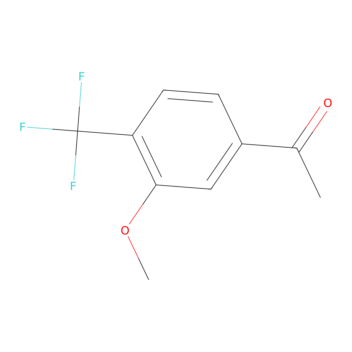 1-[3-Methoxy-4-(trifluoromethyl)phenyl]ethan-1-one molecular structure, CAS 1784357-07-8