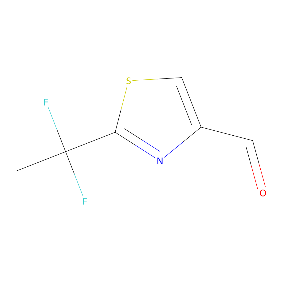 2-(1,1-Difluoroethyl)-1,3-thiazole-4-carbaldehyde molecular structure, CAS 1784357-78-3