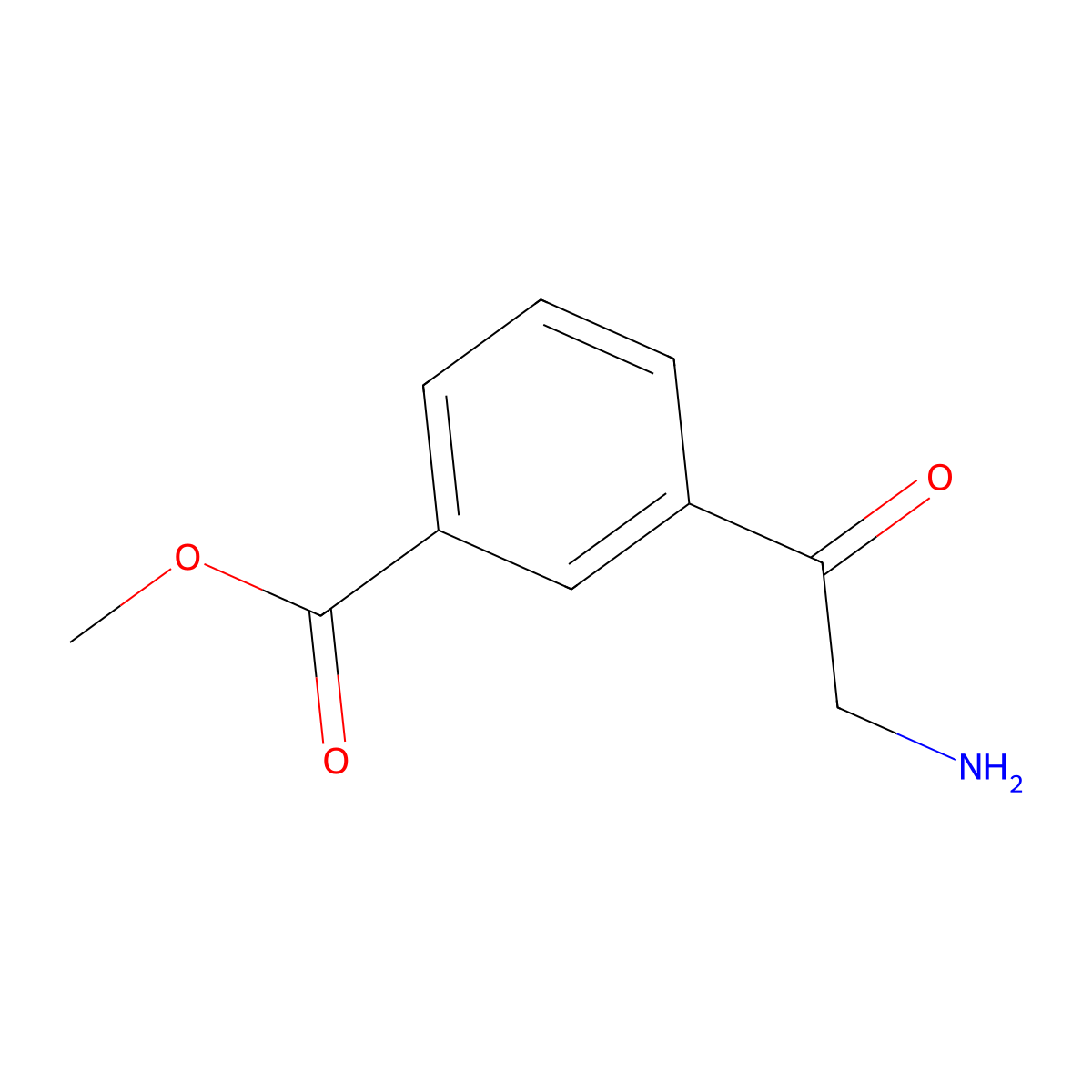 Methyl 3-(2-aminoacetyl)benzoate molecular structure, CAS 1784358-52-6