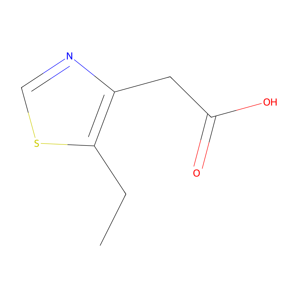 2-(5-Ethylthiazol-4-yl)acetic acid molecular structure, CAS 1784366-49-9
