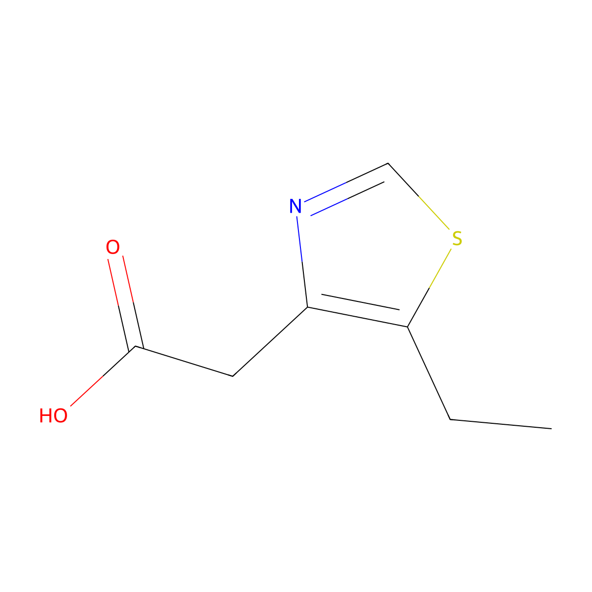 2-(5-Ethylthiazol-4-yl)acetic acid molecular structure, CAS 1784366-49-9