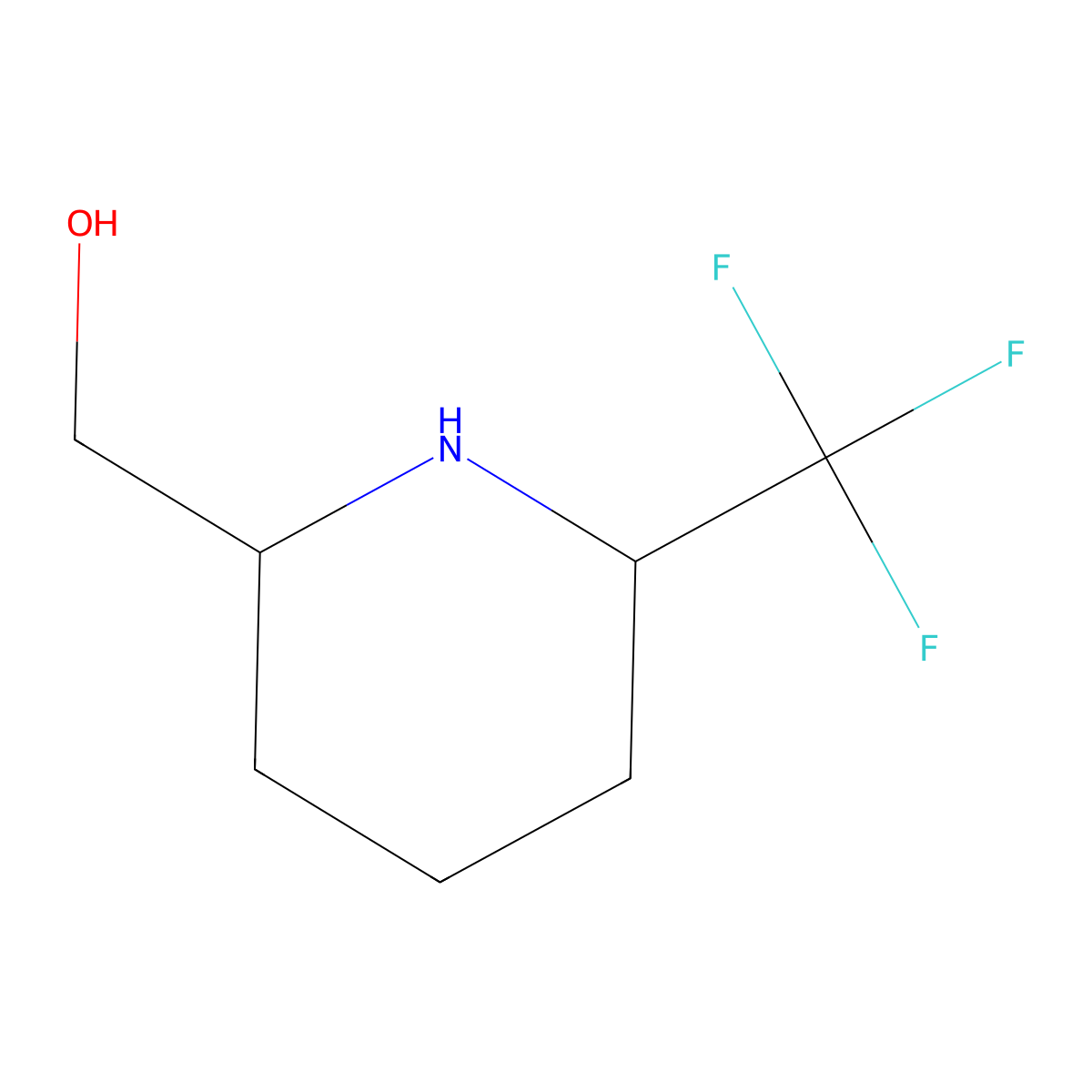 (6-(Trifluoromethyl)piperidin-2-yl)methanol molecular structure, CAS 1784370-07-5