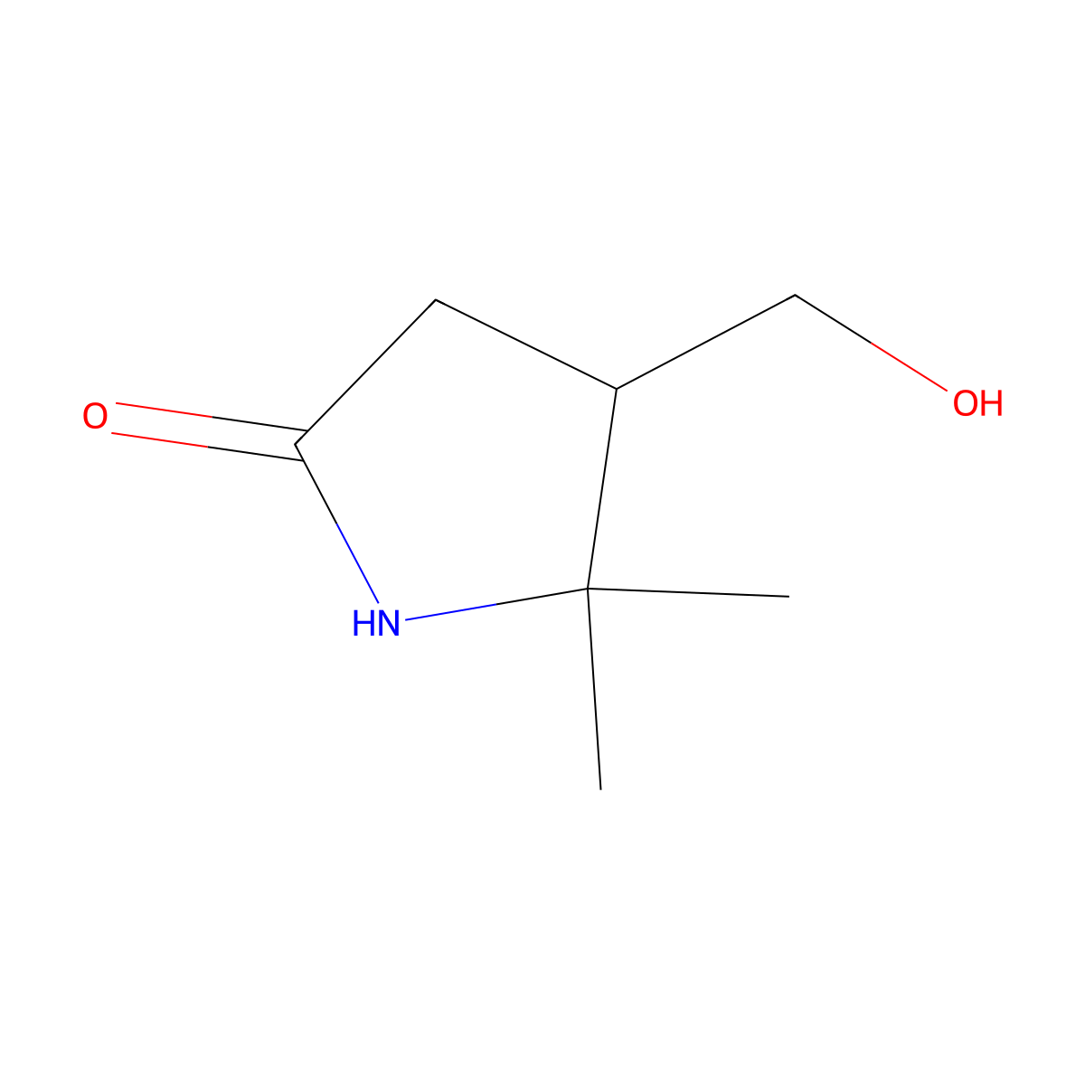 4-(Hydroxymethyl)-5,5-dimethylpyrrolidin-2-one molecular structure, CAS 1784371-03-4