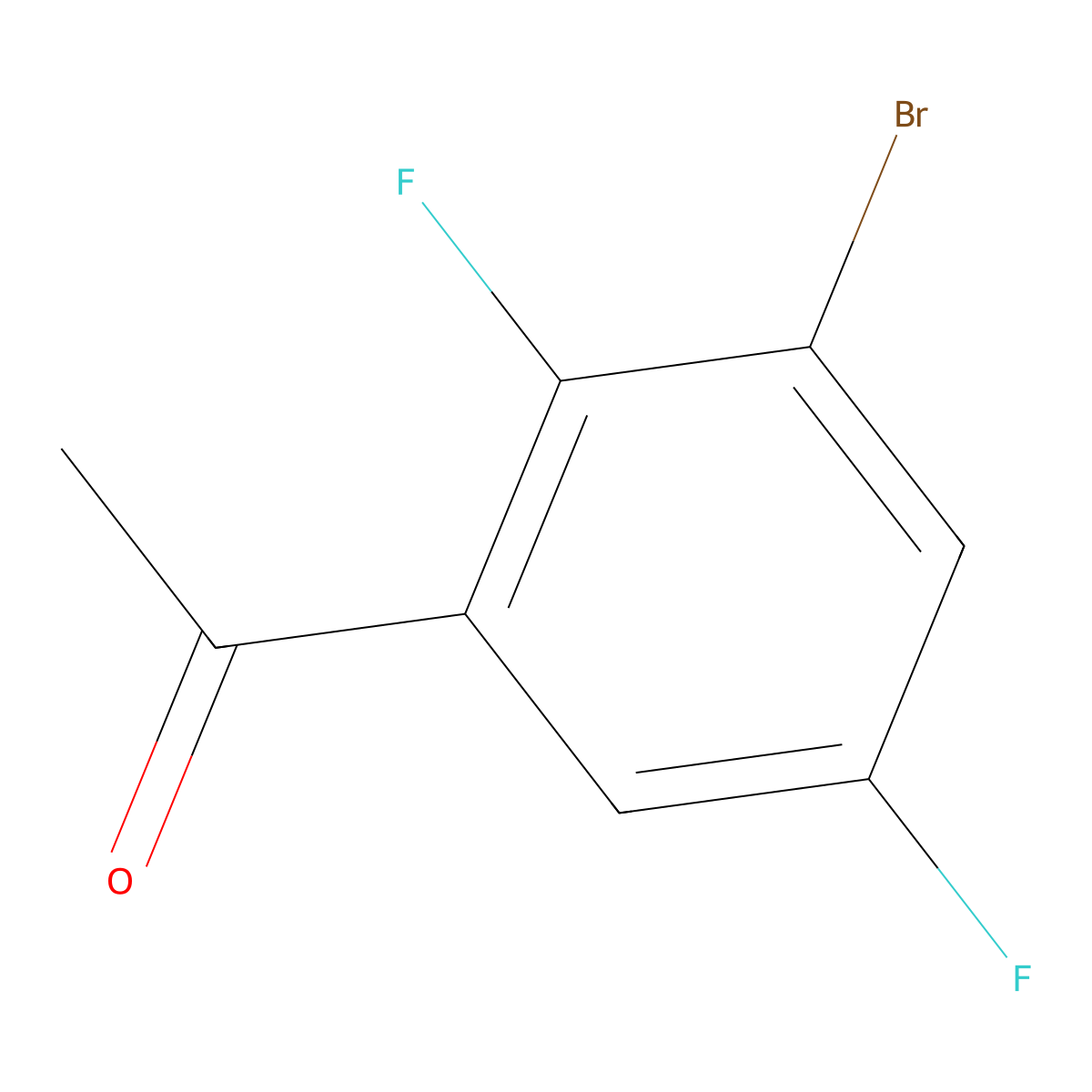 3'-Bromo-2',5'-difluoroacetophenone molecular structure, CAS 1784372-76-4