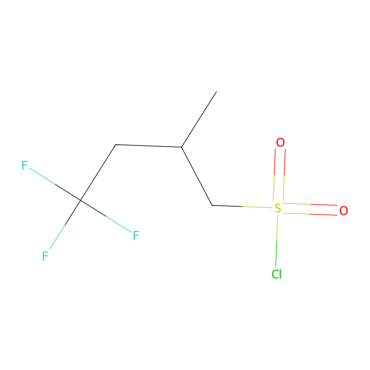 4,4,4-Trifluoro-2-methylbutane-1-sulfonyl chloride molecular structure, CAS 1784373-64-3
