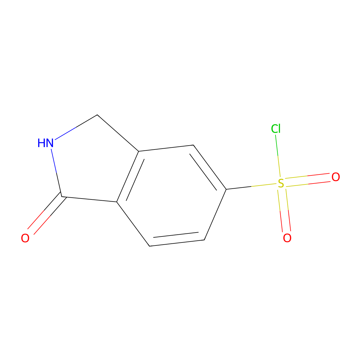 1-oxo-2,3-dihydro-1H-isoindole-5-sulfonyl chloride molecular structure, CAS 1784373-94-9