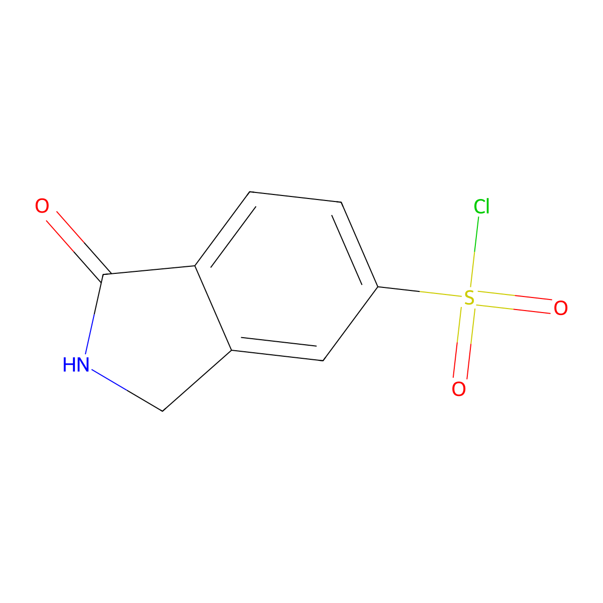 1-oxo-2,3-dihydro-1H-isoindole-5-sulfonyl chloride molecular structure, CAS 1784373-94-9