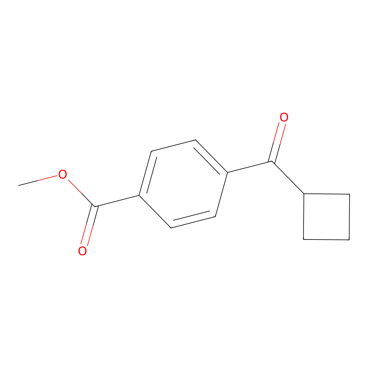 Methyl 4-(cyclobutanecarbonyl)benzoate molecular structure, CAS 1784377-20-3